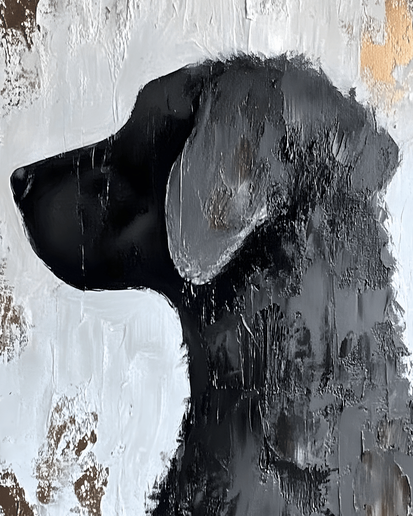 Dark Abstract Dog